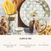 MACKENZIE-CHILDS Large Enamel Canister, Kitchen Storage Container for Flour and Sugar, 1.89 Liters, Grey-and-White Sterling Check(Sterling Check)