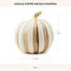 MACKENZIE-CHILDS Medium Pumpkin, Resin Halloween Home Decor, Pink-and-White Bubblegum Pink Stripe(Mocha)