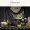 MACKENZIE-CHILDS Medium Pumpkin, Resin Halloween Home Decor, Pink-and-White Bubblegum Pink Stripe(Sterling)