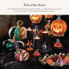 MACKENZIE-CHILDS Mini Patchwork Spice Pumpkin, Decorative Resin Autumn and Halloween Home Decor
