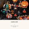MACKENZIE-CHILDS Mini Patchwork Spice Pumpkin, Decorative Resin Autumn and Halloween Home Decor