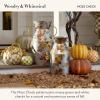 MACKENZIE-CHILDS Mini Pumpkin, Resin Halloween Home Decor, Purple-and-White Plum Check(Moss Check)