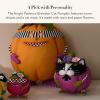 MACKENZIE-CHILDS Patience Brewster Cat Pumpkin, Resin Pumpkin Decor for Halloween and Fall(Cat)