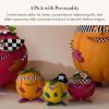 MACKENZIE-CHILDS Patience Brewster Cat Pumpkin, Resin Pumpkin Decor for Halloween and Fall(Mini)