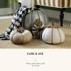 MACKENZIE-CHILDS Porch Decor Metal Pumpkin Container, Halloween Metal Container Home Decor with Lid, Large(Large)