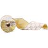 MACKENZIE-CHILDS Ribbon, Decorative Wired Ribbon for Christmas Gift Wrapping and Decor, 4 Inches, Brown-and-White Mocha Check Suede(Mocha Check)