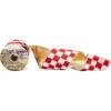 MACKENZIE-CHILDS Ribbon, Decorative Wired Ribbon for Christmas Gift Wrapping and Decor, 4 Inches, Brown-and-White Mocha Check Suede(Red Check)