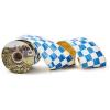 MACKENZIE-CHILDS Ribbon, Decorative Wired Ribbon for Christmas Gift Wrapping and Decor, 4 Inches, Brown-and-White Mocha Check Suede(Royal Check)