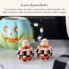 MACKENZIE-CHILDS Salt and Pepper Shaker Set, Ceramic Salt and Pepper Holders, Hocus Pocus Ghost(Trick or Treat Happy Jac)