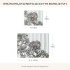 MACKENZIE-CHILDS Set of 2 Tempered Glass Cutting Boards, Countertop Cutting Boards, Deck the Halls(Stering English Garden)