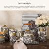 MACKENZIE-CHILDS Set of 2 Tempered Glass Cutting Boards, Countertop Cutting Boards, Deck the Halls(Stering English Garden)