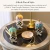 MACKENZIE-CHILDS Set of 3 Resin Pumpkin Skeletons, Halloween and Fall Pumpkin Decor, Trick or Treat