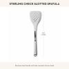 MACKENZIE-CHILDS Slotted Kitchen Spatula, Silicone Spatula for Cooking, Brown-and-White Mocha Check(Sterling Check)