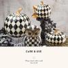 MACKENZIE-CHILDS Small Decorative Pumpkin for Fall Decor, Autumn Decorations for Home, Courtly Harlequin(Courtly Harlequin)