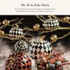 MACKENZIE-CHILDS Small Decorative Pumpkin for Fall Decor, Autumn Decorations for Home, Courtly Harlequin(Courtly Harlequin)