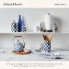 MACKENZIE-CHILDS Small Enamel Canister, Kitchen Storage Container for Flour and Sugar, 1.13 Liters, Blue-and-White Royal Check(Royal Check)