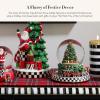 MACKENZIE-CHILDS Snow Globe, Christmas Decoration for Living Room, Holiday Decor, Courtly Teapot(Cozy Christmas Tree & Train)