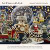 MACKENZIE-CHILDS Snow Globe, Christmas Decoration for Living Room, Holiday Decor, Courtly Teapot(Dashing through The Snow)