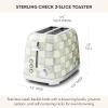 MACKENZIE-CHILDS Stainless-Steel Electric Kettle Bundle with Stainless-Steel 2-Slice Toaster, Gray-and-White Sterling Check