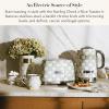MACKENZIE-CHILDS Stainless-Steel Electric Kettle Bundle with Stainless-Steel 2-Slice Toaster, Gray-and-White Sterling Check