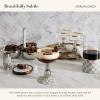 MACKENZIE-CHILDS Supper Club Trio, Stainless-Steel Serving Bowls for Condiments and Snacks, Black-and-White Courtly Check(Sterling Check)