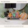 MACKENZIE-CHILDS Trick or Treat Candy Swirl Pumpkin, Resin Pumpkin Decor, Halloween Home Decor, Medium(Medium)