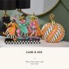 MACKENZIE-CHILDS Trick or Treat Candy Swirl Pumpkin, Resin Pumpkin Decor, Halloween Home Decor, Medium(Medium)