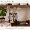 MACKENZIE-CHILDS Utensil Caddy Set with Kitchen Utensils, Brown-and-White Mocha Check(Mocha Check)