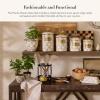 MACKENZIE-CHILDS Utensil Caddy Set with Kitchen Utensils, Brown-and-White Mocha Check(Mocha Check)