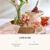 MACKENZIE-CHILDS Wine Cooler, Champagne and Wine Bucket, Ice Bucket, Brown-and-White Mocha Check(Rosy Check)