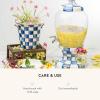 MACKENZIE-CHILDS Wine Cooler, Champagne and Wine Bucket, Ice Bucket, Brown-and-White Mocha Check(Royal Check)
