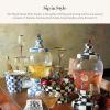 MACKENZIE-CHILDS Wine Cooler, Champagne and Wine Bucket, Ice Bucket, Brown-and-White Mocha Check(Royal Check)