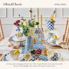 MACKENZIE-CHILDS Wine Cooler, Champagne and Wine Bucket, Ice Bucket, Brown-and-White Mocha Check(Royal Check)