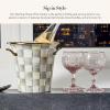 MACKENZIE-CHILDS Wine Cooler, Champagne and Wine Bucket, Ice Bucket, Brown-and-White Mocha Check(Sterling Check)