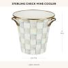MACKENZIE-CHILDS Wine Cooler, Champagne and Wine Bucket, Ice Bucket, Brown-and-White Mocha Check(Sterling Check)