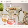 MACKENZIE-CHILDS Wine Cooler, Champagne and Wine Bucket, Ice Bucket, Brown-and-White Mocha Check(Sterling Check)