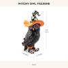 MACKENZIE-CHILDS Witchy Owl Figurine, Halloween Owl Decor, Indoor Witch Decor