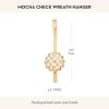 MACKENZIE-CHILDS Wreath Hanger, Door Hanger for Seasonal Decor, Brown-and-White Mocha Check(Mocha Check)
