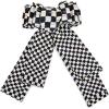 MACKENZIE-CHILDS Bow, Christmas Bow for Home Decor or Gifts, Large, Black-and-White Courtly Check
