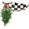 MACKENZIE-CHILDS Ceramic Trinket Tray, Unique Tray for Room Decor, Greta Witch’s Hand(Holly Leaf)