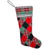 MACKENZIE-CHILDS Christmas Stocking, Holiday Stocking for Fireplace Decor, Red-and-Black Tartan