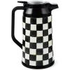 MACKENZIE-CHILDS Coffee Carafe, Stainless-Steel Coffee Carafe for Hot Liquids, 5.5-Cup Capacity, Black-and-White Courtly Check(Courtly Check)