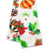 MACKENZIE-CHILDS Cotton Dish Towel, Cute Decorative Kitchen Dish Towel for Cleaning and Home Decor, Set of 1, Turkey(Deck the Halls)