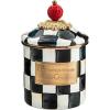 MACKENZIE-CHILDS Courtly Check Enamel Canister, Black-and-White Kitchen Storage Container with Lid, Demi(Courtly Check)