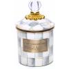 MACKENZIE-CHILDS Courtly Check Enamel Canister, Black-and-White Kitchen Storage Container with Lid, Demi(Sterling Check)