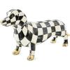 MACKENZIE-CHILDS Courtly Check Mini Gold Turkey Figurine, Resin Fall Home Decor(Dachshund)