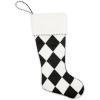 MACKENZIE-CHILDS Courtly Noel Black Harlequin Stocking(Cream)