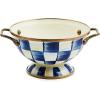 MACKENZIE-CHILDS Enamel Bowl, Serving Bowl for Entertaining, Everything Bowl, Brown-and-White Mocha Check(Royal Check)