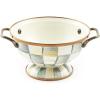 MACKENZIE-CHILDS Enamel Bowl, Serving Bowl for Entertaining, Everything Bowl, Brown-and-White Mocha Check(Sterling Check)