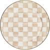 MACKENZIE-CHILDS Enamel Charger Plate, Charger Decoration Plate for Dinner Plates or Home Decor, 12 Inches, Brown-and-White Mocha Check(Mocha Check)